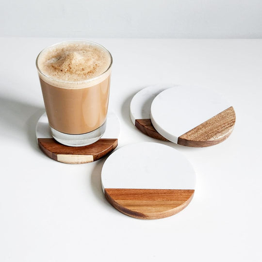 Round-Marble-Acacia-Wood-Coasters-Coffee